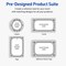 Avery Printable Adhesive Name Tags, 2-1/3" x 3-3/8", Matte White, Pre-printed Metallic Silver Border/Black Frame Design, Laser & Inkjet Compatible, 160 Total